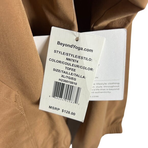 NWT Beyond Yoga Women's In Stride Half Zip Pullover in Toffee Tan Brown Size XL - Picture 5 of 10